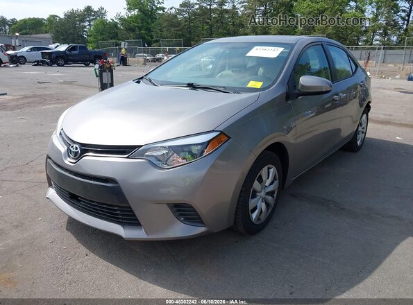 2T1BURHE9GC614384 2016 TOYOTA COROLLA Gray Առջևի ձախ երեք քառորդ տեսարան