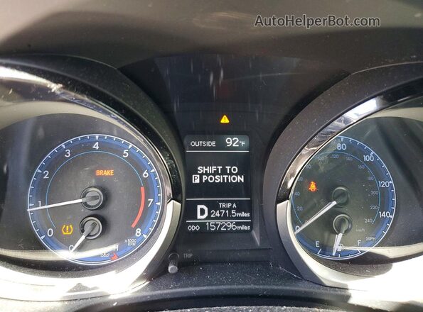2T1BURHE9GC742141 2016 TOYOTA COROLLA White Սարքավորումների վահանակի տեսք