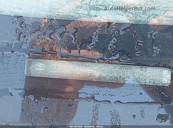 2T1BURHE9JC044281 2018 TOYOTA COROLLA Белый 