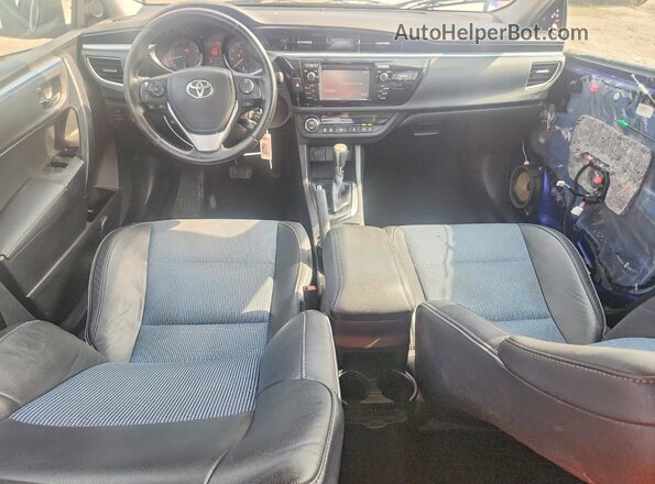 2T1BURHEXGC577443 2016 TOYOTA COROLLA Blue Dashboard view