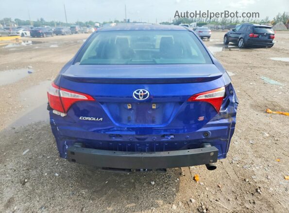 2T1BURHEXGC577443 2016 TOYOTA COROLLA Blue Rear view