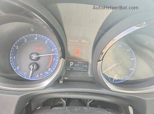 2T1BURHEXGC577443 2016 TOYOTA COROLLA Blue Instrument cluster view