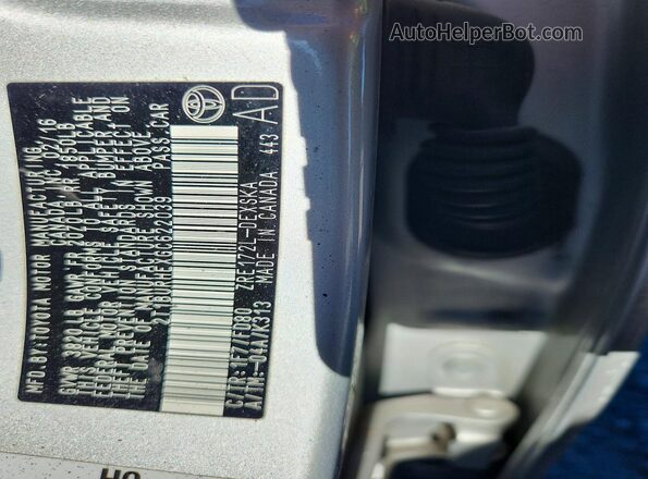2T1BURHEXGC622039 2016 TOYOTA COROLLA Silver Շարժիչի բաժամունքի տեսք