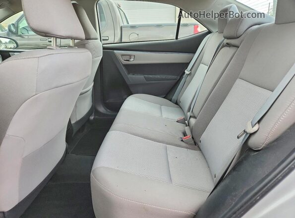 2T1BURHEXGC686534 2016 TOYOTA COROLLA Silver უკანა სავარძლების ხედი