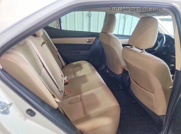 2T1BURHEXGC726062 2016 TOYOTA COROLLA White უკანა სავარძლების ხედი