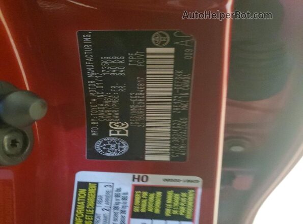 2T1BURHEXHC846817 2017 TOYOTA COROLLA Red 