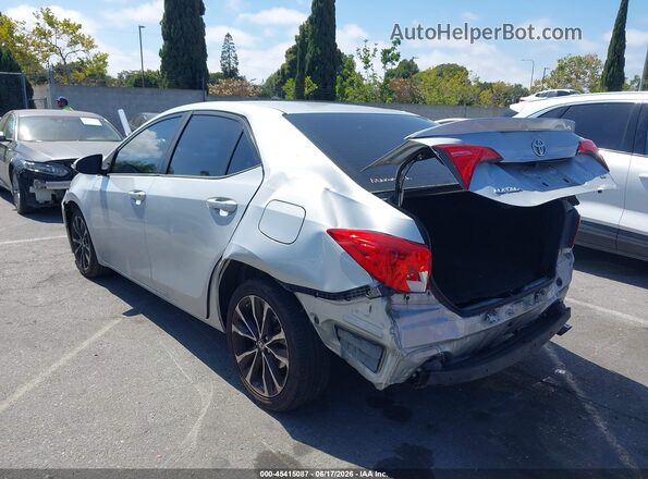 2T1BURHEXJC019082 2018 TOYOTA COROLLA Серебряный Задняя левая четверть