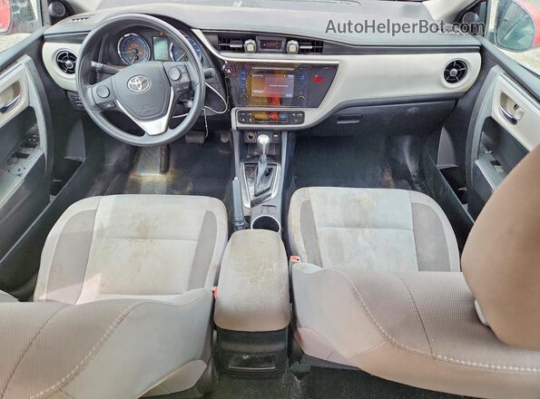 2T1BURHEXJC024105 2018 TOYOTA COROLLA Red Dashboard view