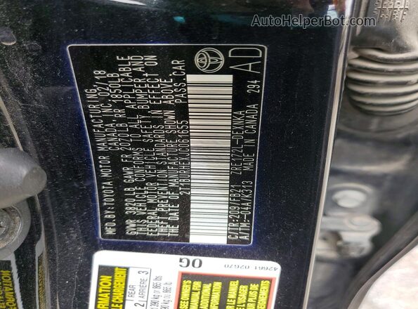 2T1BURHEXJC061655 2018 TOYOTA COROLLA Черный 
