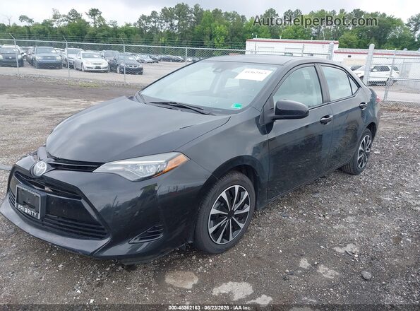 2T1BURHEXJC101572 2018 TOYOTA COROLLA Black Առջևի ձախ երեք քառորդ տեսարան
