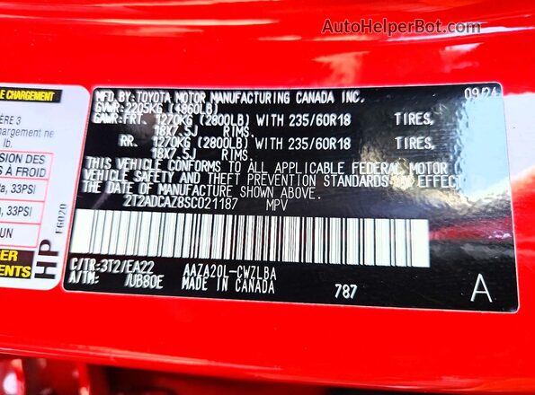 2T2ADCAZ8SC021187 2025 LEXUS NX Red 