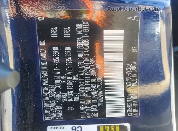 2T2AZMAA7NC230006 2022 LEXUS RX Blue 