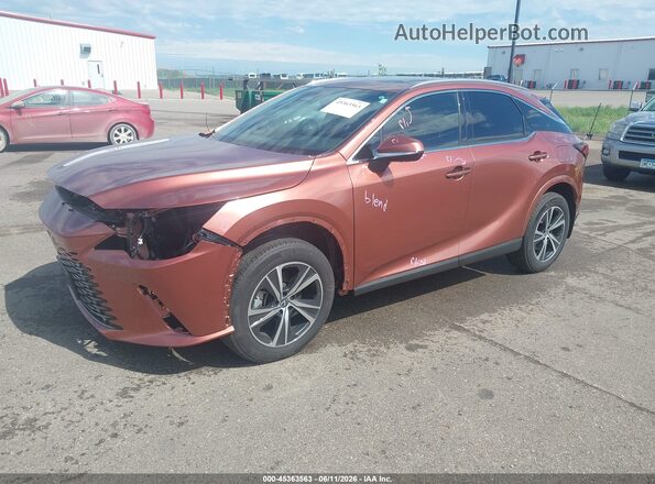 2T2BAMCA1SC095383 2025 LEXUS RX 350 Orange Vista tres cuartos delantera izquierda