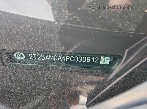 2T2BAMCA4PC030812 2023 LEXUS RX Green Widok naklejki z numerem VIN