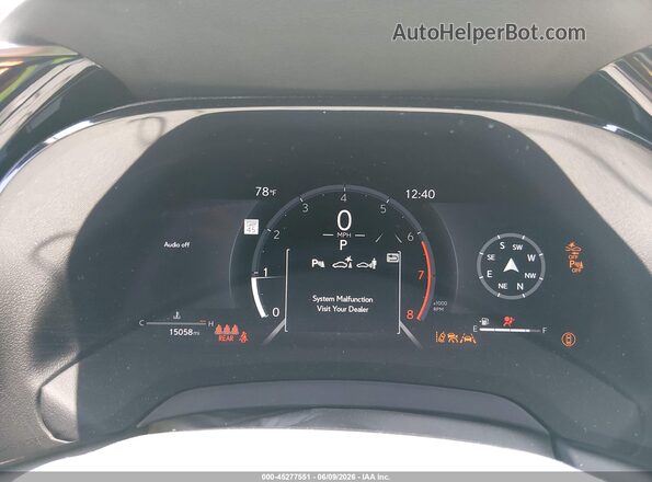 2T2BAMCA8SC105245 2025 LEXUS RX 350 White Widok tylnych siedzeń