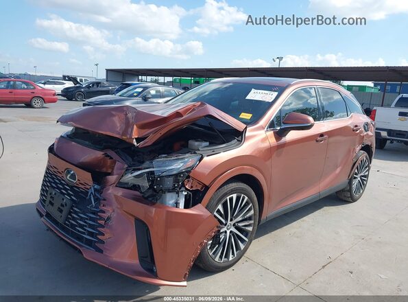 2T2BBMCA2RC049455 2024 LEXUS RX 350H Champagne წინა მარცხენა ხედი სამი მეოთხედიდან