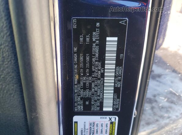 2T2BBMCA3SC079439 2025 LEXUS RX Blue Vista de la etiqueta del VIN