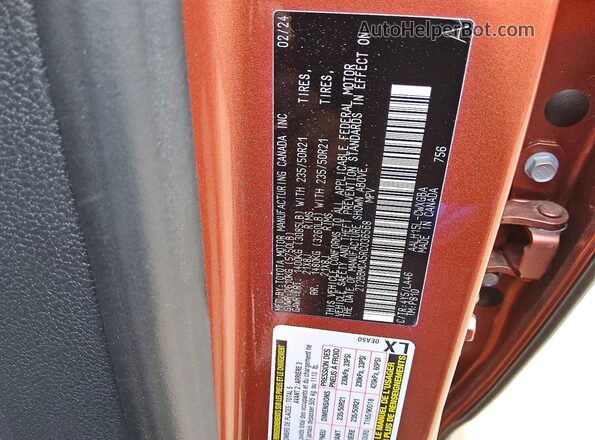 2T2BBMCA5RC036568 2024 LEXUS RX Orange Widok naklejki z numerem VIN