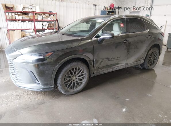 2T2BBMCA6PC001728 2023 LEXUS RX 350H Green წინა მარცხენა ხედი სამი მეოთხედიდან
