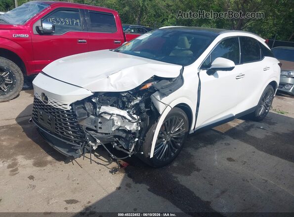 2T2BBMCA6RC035509 2024 LEXUS RX 350H White წინა მარცხენა ხედი სამი მეოთხედიდან