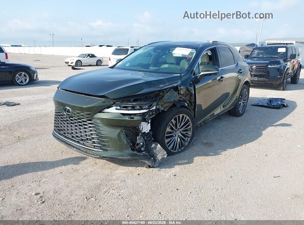 2T2BBMCA8RC047418 2024 LEXUS RX 350H Green წინა მარცხენა ხედი სამი მეოთხედიდან