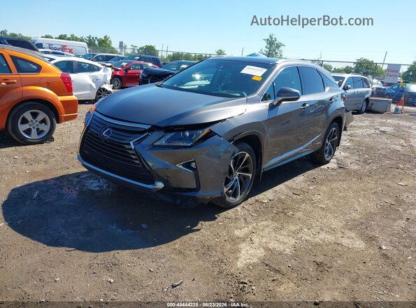 2T2BGMCA7JC024234 2018 LEXUS RX 450H Серый Передняя левая четверть