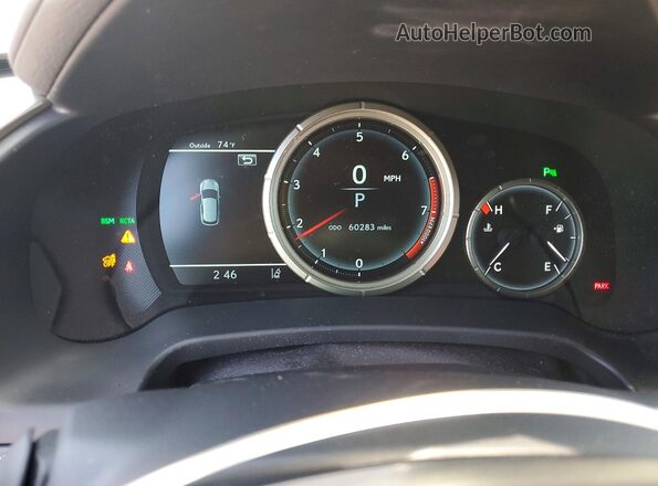 2T2BZMCA0KC182653 2019 LEXUS RX White Вид щитка приладів