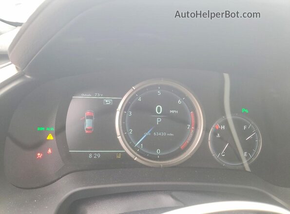 2T2BZMCA1KC186890 2019 LEXUS RX Белый Вид щитка приборов