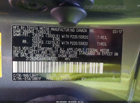 2T2BZMCA4HC087232 2017 LEXUS RX 350 Silver Widok komory silnika