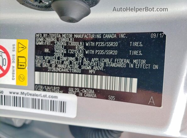 2T2BZMCA4HC119600 2017 LEXUS RX Silver ძრავის განყოფილების ხედი