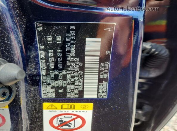 2T2BZMCA4HC123467 2017 LEXUS RX Blue VIN sticker view