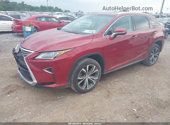 2T2BZMCA8HC090747 2017 LEXUS RX 350 Red წინა მარცხენა ხედი სამი მეოთხედიდან
