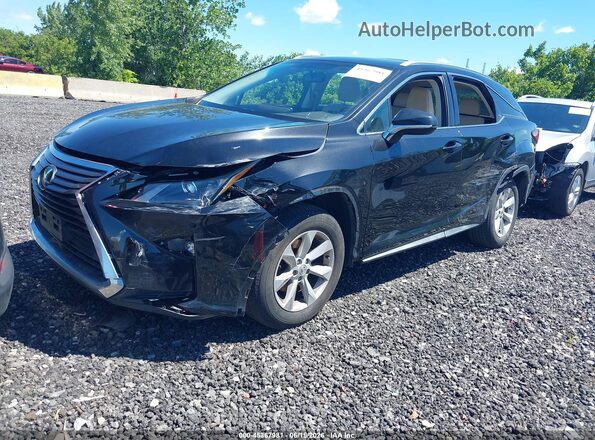 2T2BZMCAXGC045159 2016 LEXUS RX 350 Black Առջևի ձախ երեք քառորդ տեսարան