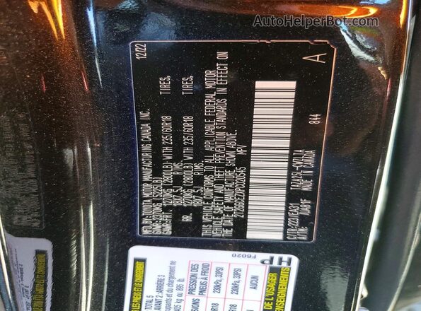 2T2GGCEZXPC020545 2023 LEXUS NX Black Vista de la etiqueta del VIN