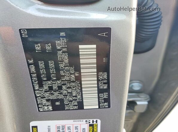 2T2HKCEZ4PC013741 2023 LEXUS NX Silver Widok naklejki z numerem VIN