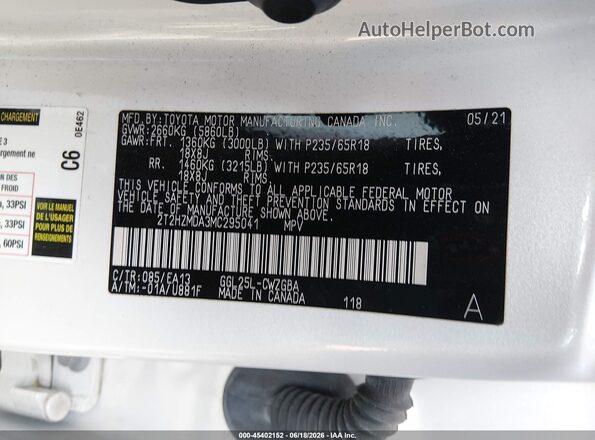2T2HZMDA3MC295041 2021 LEXUS RX 350 White Շարժիչի բաժամունքի տեսք