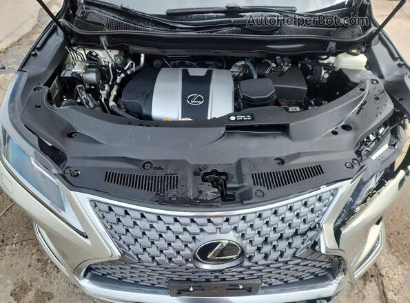 2T2HZMDA4MC299308 2021 LEXUS RX Tan ძრავის განყოფილების ხედი