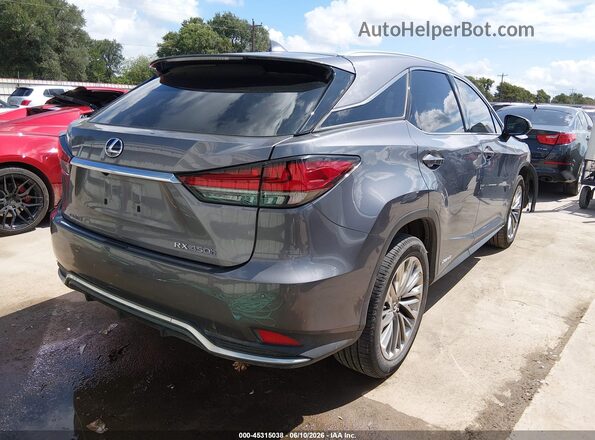 2T2JGMDA1MC069152 2021 LEXUS RX 450H Gray Trasero derecho