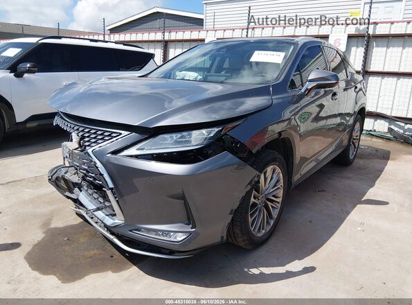 2T2JGMDA1MC069152 2021 LEXUS RX 450H Gray Vista tres cuartos delantera izquierda
