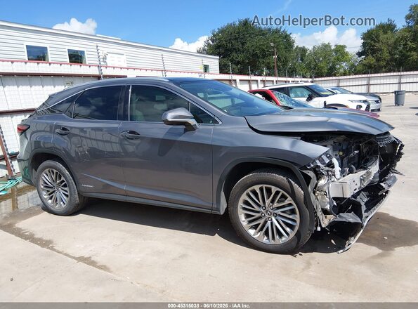 2T2JGMDA1MC069152 2021 LEXUS RX 450H Gray Vista interior de 360 grados