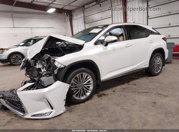 2T2JGMDA5LC056466 2020 LEXUS RX 450H White წინა მარცხენა ხედი სამი მეოთხედიდან