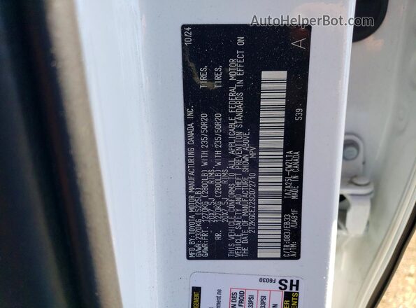 2T2KGCEZ2SC072710 2025 LEXUS NX White Vista del compartimento del motor