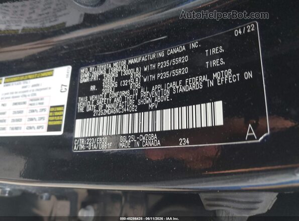 2T2SZMDA6NC344062 2022 LEXUS RX 350 Black Widok komory silnika