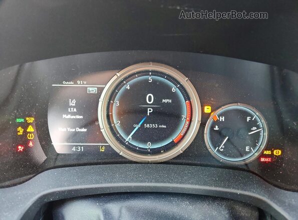2T2YZMDA0NC330801 2022 LEXUS RX White Սարքավորումների վահանակի տեսք