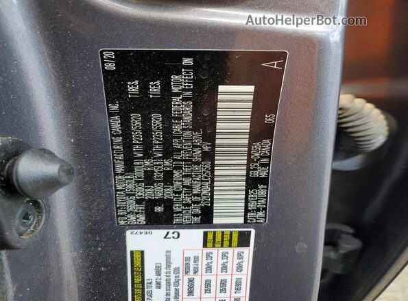2T2YZMDA4LC257560 2020 LEXUS RX Gray 