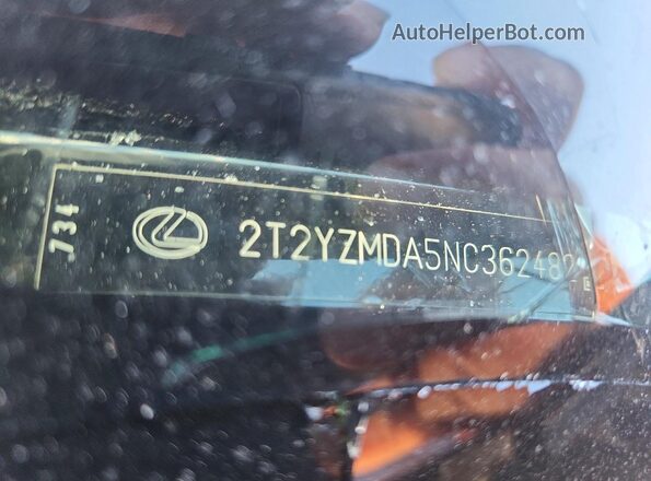 2T2YZMDA5NC362482 2022 LEXUS RX Silver Vista del compartimento del motor