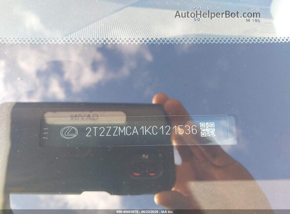 2T2ZZMCA1KC121536 2019 LEXUS RX 350 Black 