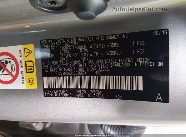 2T2ZZMCA3HC036674 2017 LEXUS RX 350 Gray Շարժիչի բաժամունքի տեսք
