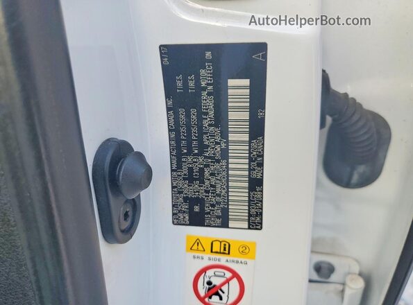 2T2ZZMCA5HC063486 2017 LEXUS RX White VIN sticker view
