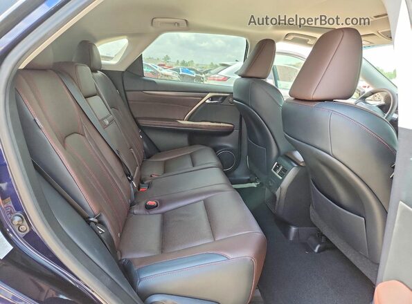 2T2ZZMCA8HC053034 2017 LEXUS RX Blue Rear seats view